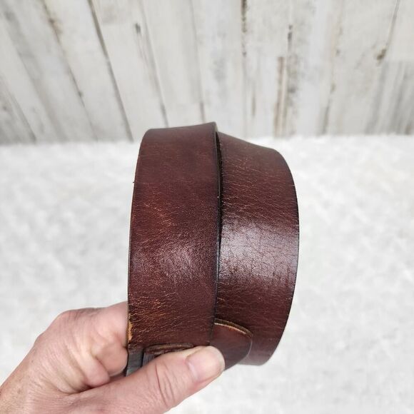 Fossil Leather Belt Brown Size 34 - Picture 4 of 7